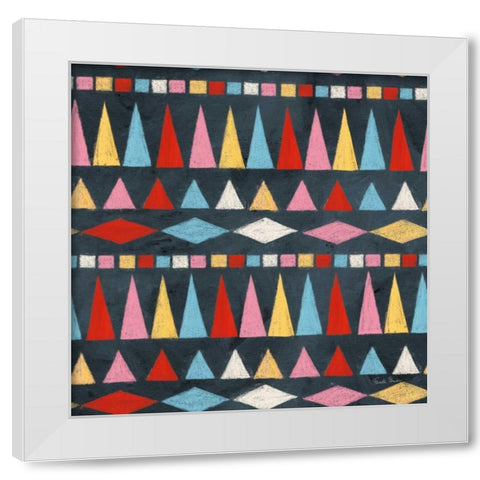 Homage to Frida Pattern IIIB White Modern Wood Framed Art Print by Zaman, Farida