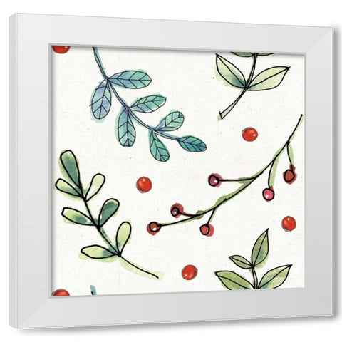 Veggie Market Pattern IIIA White Modern Wood Framed Art Print by Tavoletti, Anne