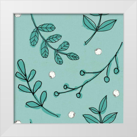 Veggie Market Pattern IIID White Modern Wood Framed Art Print by Tavoletti, Anne