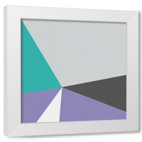 Color Block I Bright White Modern Wood Framed Art Print by Wild Apple Portfolio