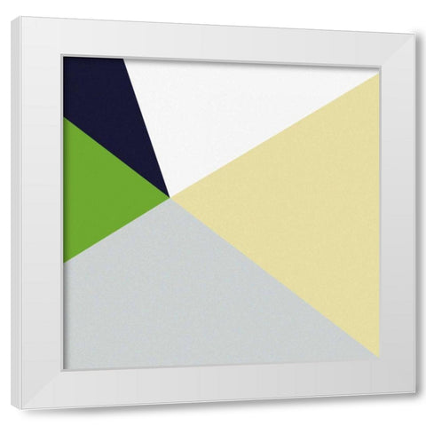 Color Block II Bright White Modern Wood Framed Art Print by Wild Apple Portfolio