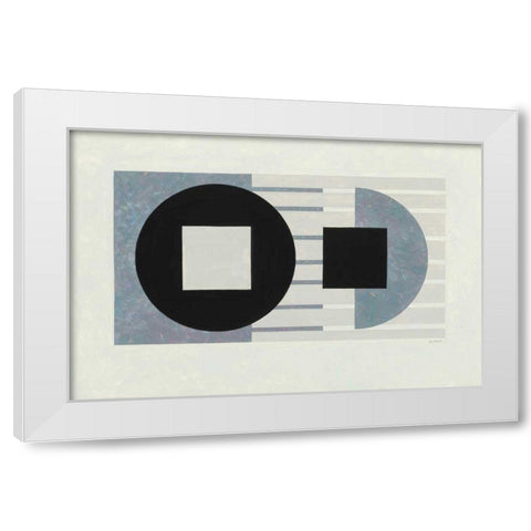 Laterally Speaking White Modern Wood Framed Art Print by Schick, Mike