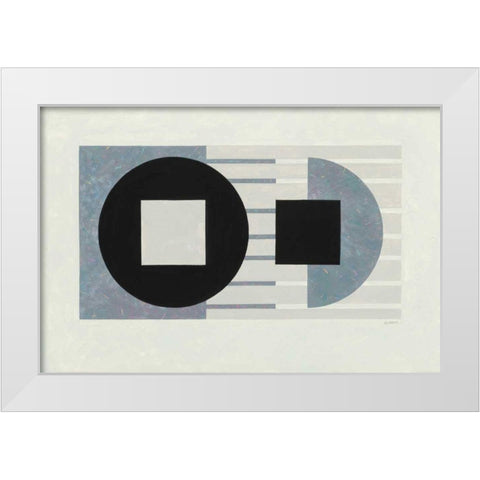 Laterally Speaking White Modern Wood Framed Art Print by Schick, Mike