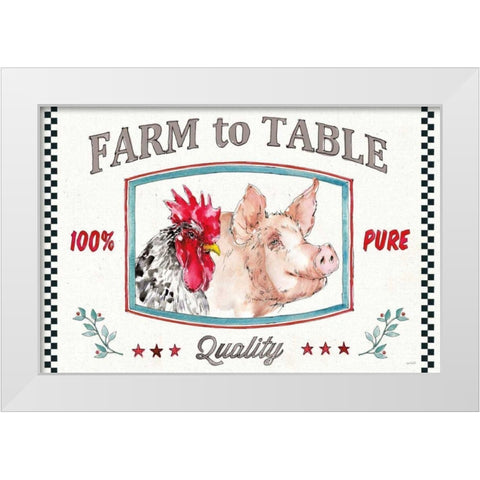 Farm Signs I White Modern Wood Framed Art Print by Tavoletti, Anne