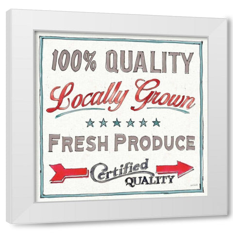 Farm Signs VI White Modern Wood Framed Art Print by Tavoletti, Anne