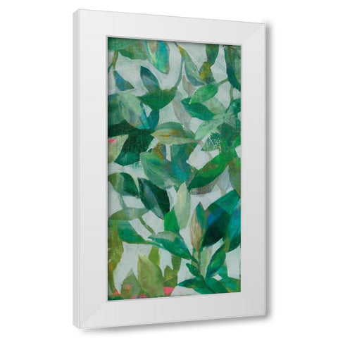 Summer Garden Greenery II White Modern Wood Framed Art Print by Nai, Danhui