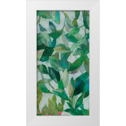 Summer Garden Greenery II White Modern Wood Framed Art Print by Nai, Danhui