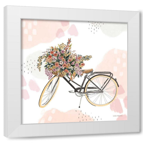 Sweet Paris II Bike White Modern Wood Framed Art Print by Marshall, Laura