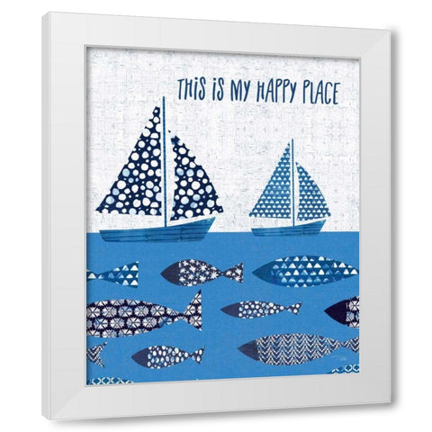 Sunday on the Coast XII White Modern Wood Framed Art Print by Pela