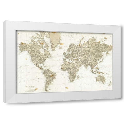 The World is Your Oyster No Words White Modern Wood Framed Art Print by Miller, Sara Zieve