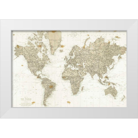 The World is Your Oyster No Words White Modern Wood Framed Art Print by Miller, Sara Zieve