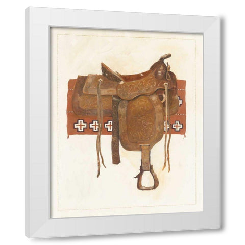 Western Saddle I Light White Modern Wood Framed Art Print by Tillmon, Avery