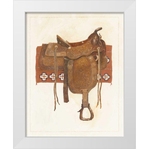 Western Saddle I Light White Modern Wood Framed Art Print by Tillmon, Avery