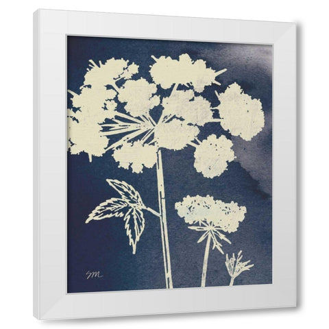 Dark Blue Sky Garden III White Modern Wood Framed Art Print by Studio Mousseau