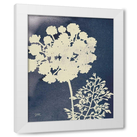 Dark Blue Sky Garden IV White Modern Wood Framed Art Print by Studio Mousseau