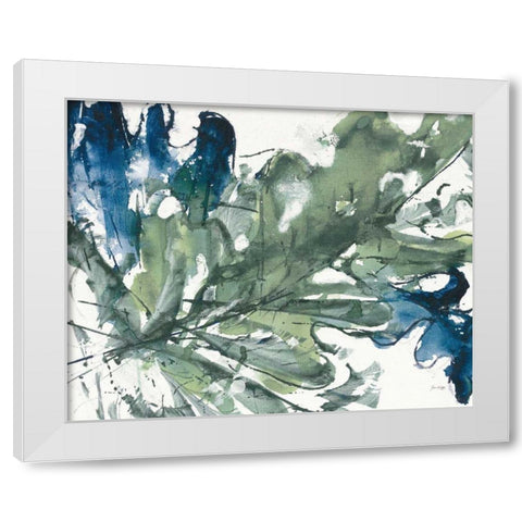 Sage Green and Blue White Modern Wood Framed Art Print by Griggs, Jan