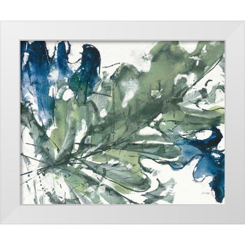 Sage Green and Blue White Modern Wood Framed Art Print by Griggs, Jan