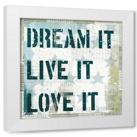 American Dream II White Modern Wood Framed Art Print by Mullan, Michael