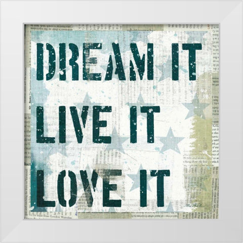 American Dream II White Modern Wood Framed Art Print by Mullan, Michael