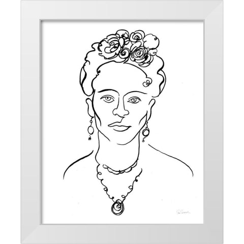 Ink Women III White Modern Wood Framed Art Print by Schlabach, Sue