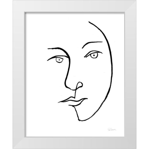 Ink Women IV White Modern Wood Framed Art Print by Schlabach, Sue