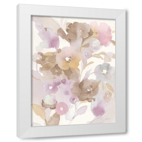 Neutral Garden I White Modern Wood Framed Art Print by Nai, Danhui