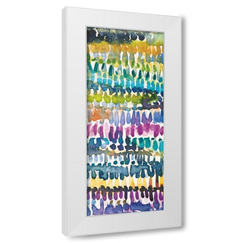 Colorful Paterns IV Panel II White Modern Wood Framed Art Print by Warrick, Cheryl