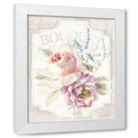 Cottage Garden V on wood White Modern Wood Framed Art Print by Nai, Danhui