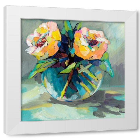 Twins White Modern Wood Framed Art Print by Vertentes, Jeanette