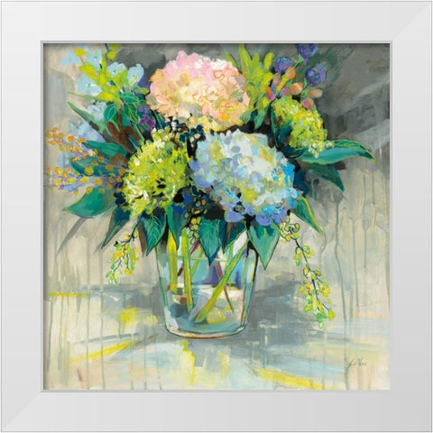 Hydrangeas from the Garden White Modern Wood Framed Art Print by Vertentes, Jeanette