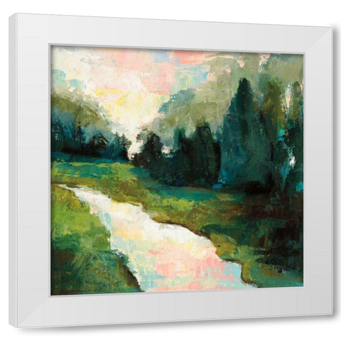 River Walk White Modern Wood Framed Art Print by Vertentes, Jeanette