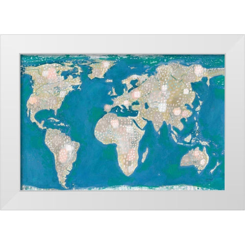 Artsy World White Modern Wood Framed Art Print by Mack, Lynn