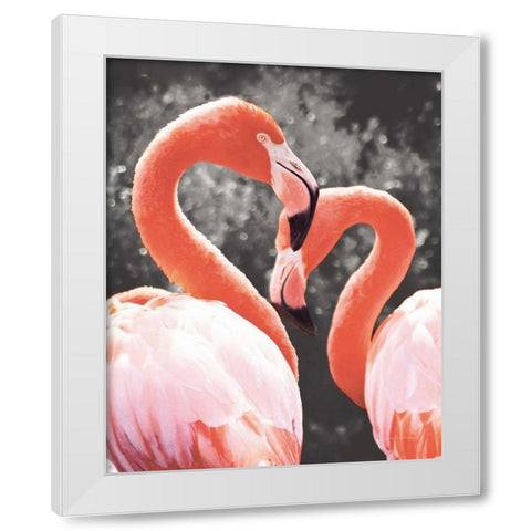 Flamingo II on BW White Modern Wood Framed Art Print by Van Swearingen, Debra