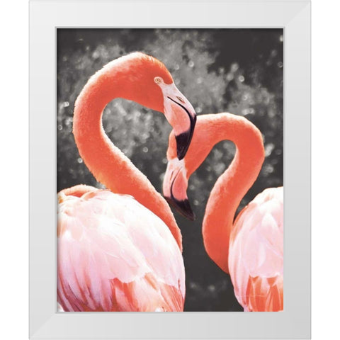 Flamingo II on BW White Modern Wood Framed Art Print by Van Swearingen, Debra