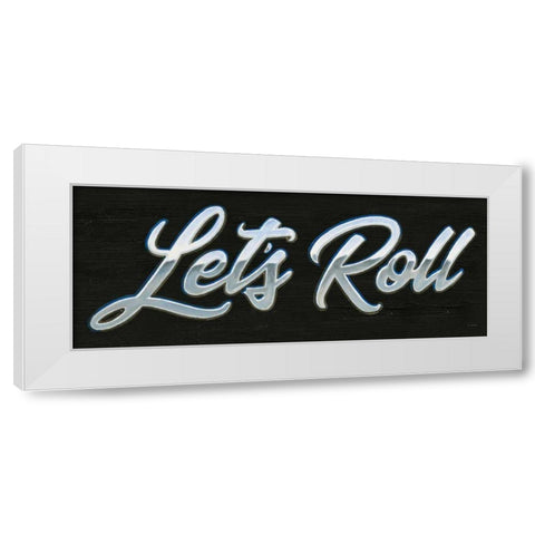 Lets Roll III White Modern Wood Framed Art Print by Wiens, James