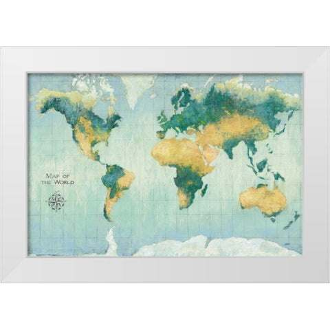 Golden Earth White Modern Wood Framed Art Print by Purinton, Julia