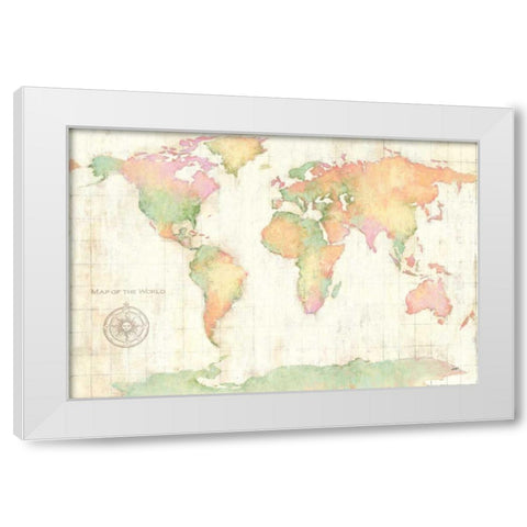 Bright World White Modern Wood Framed Art Print by Purinton, Julia