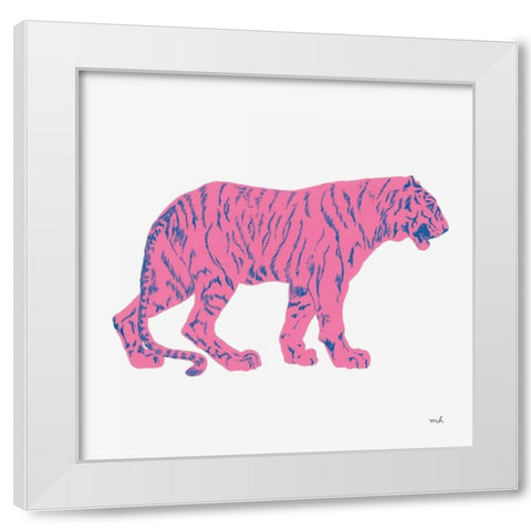 Hey Tiger I White Modern Wood Framed Art Print by Hershey, Moira