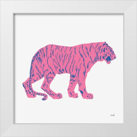 Hey Tiger I White Modern Wood Framed Art Print by Hershey, Moira