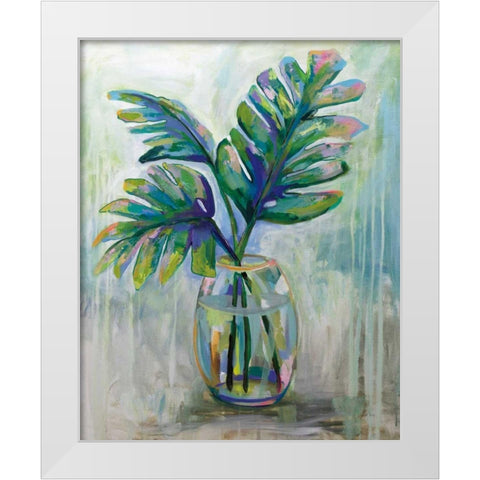 Palm Leaves II White Modern Wood Framed Art Print by Vertentes, Jeanette