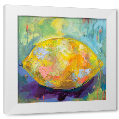 Lemon White Modern Wood Framed Art Print by Vertentes, Jeanette