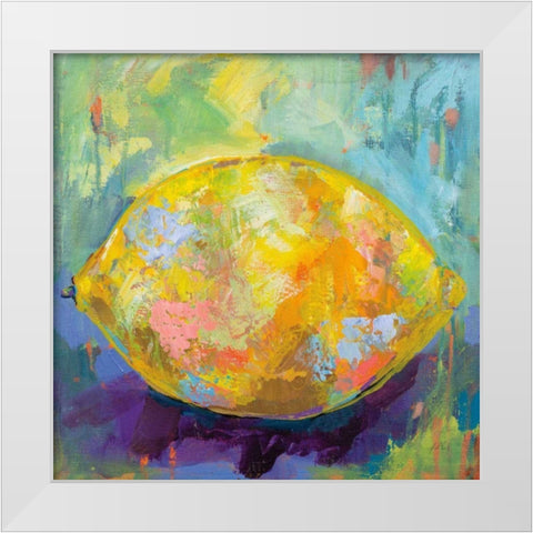 Lemon White Modern Wood Framed Art Print by Vertentes, Jeanette