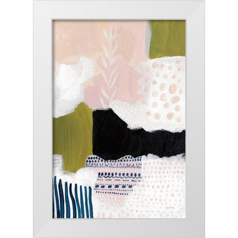 Tribal Study White Modern Wood Framed Art Print by Mack, Lynn