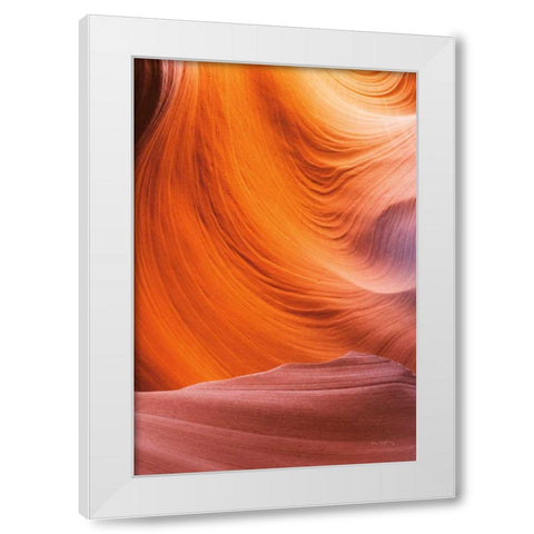 Lower Antelope Canyon VII White Modern Wood Framed Art Print by Majchrowicz, Alan