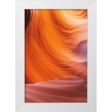 Lower Antelope Canyon VII White Modern Wood Framed Art Print by Majchrowicz, Alan