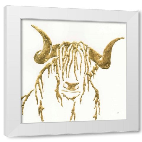 Gilded Highlander II White Modern Wood Framed Art Print by Paschke, Chris