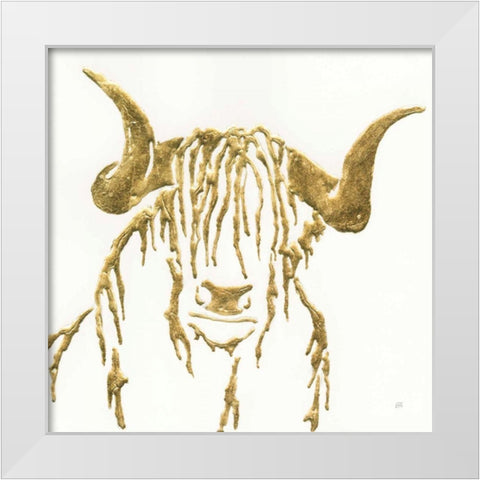 Gilded Highlander II White Modern Wood Framed Art Print by Paschke, Chris