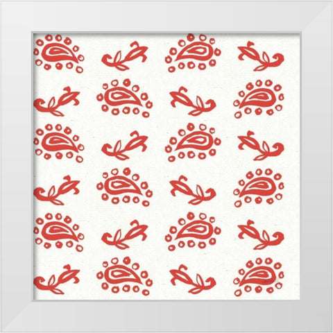 Fruit Stand Pattern IIA White Modern Wood Framed Art Print by Tavoletti, Anne