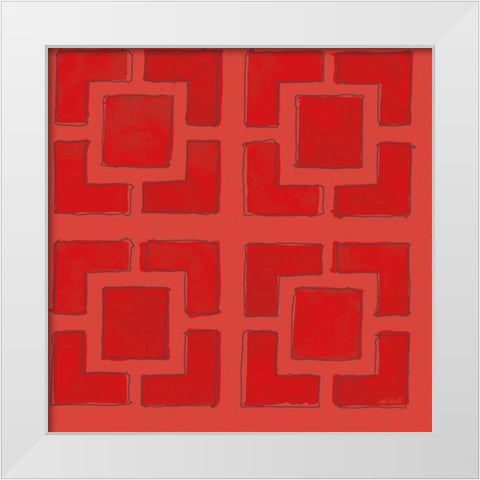 Fruit Stand Pattern IVA White Modern Wood Framed Art Print by Tavoletti, Anne
