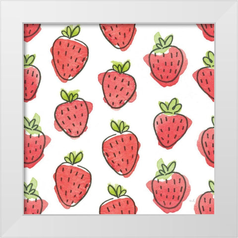 My Treat Pattern I White Modern Wood Framed Art Print by Hershey, Moira